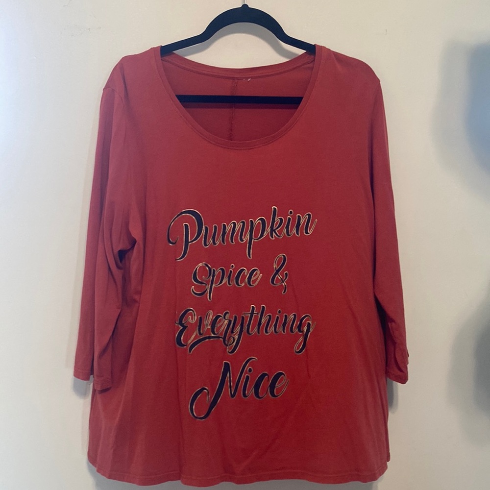 Fall 3/4 sleeve plus size shirt